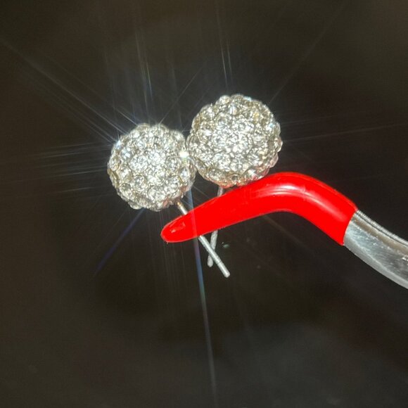 Crystals Stud Earrings - Picture 2 of 5